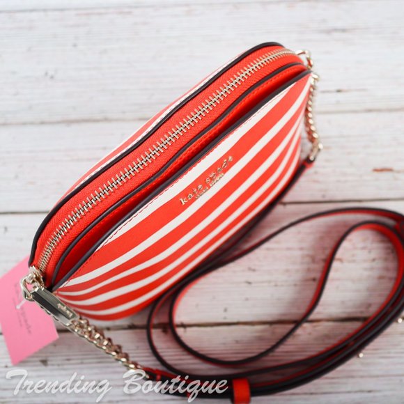 NWT Kate Spade Spencer Stripe Small Dome Crossbody - Picture 9 of 12